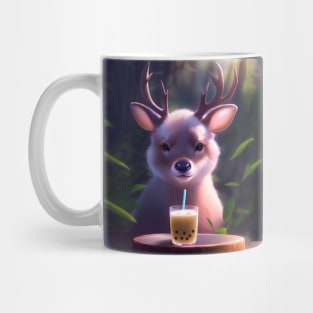 Baby Deer with boba bubble tea Mug